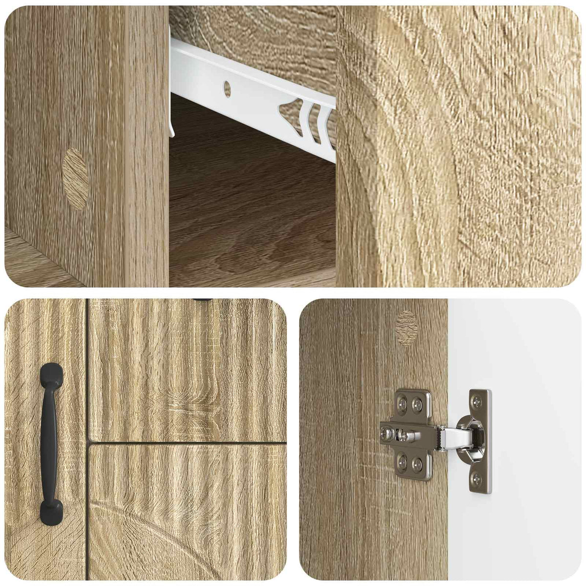 Servírovací Skříň Dub Sonoma 89 X 34,5 X 57 Cm Kompozitní Dřevo