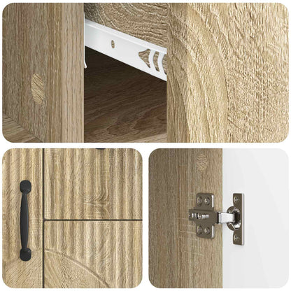 Servírovací Skříň Dub Sonoma 89 X 34,5 X 57 Cm Kompozitní Dřevo