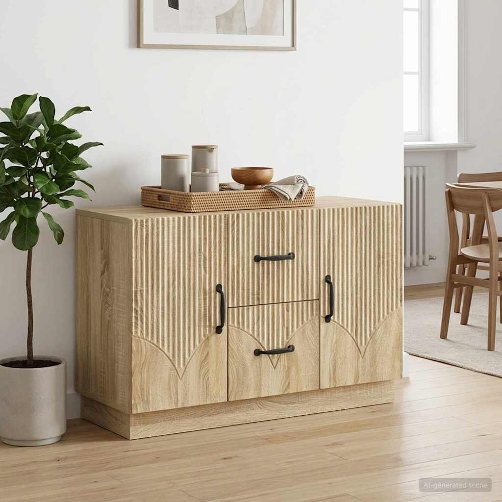 Servírovací Skříň Dub Sonoma 89 X 34,5 X 57 Cm Kompozitní Dřevo