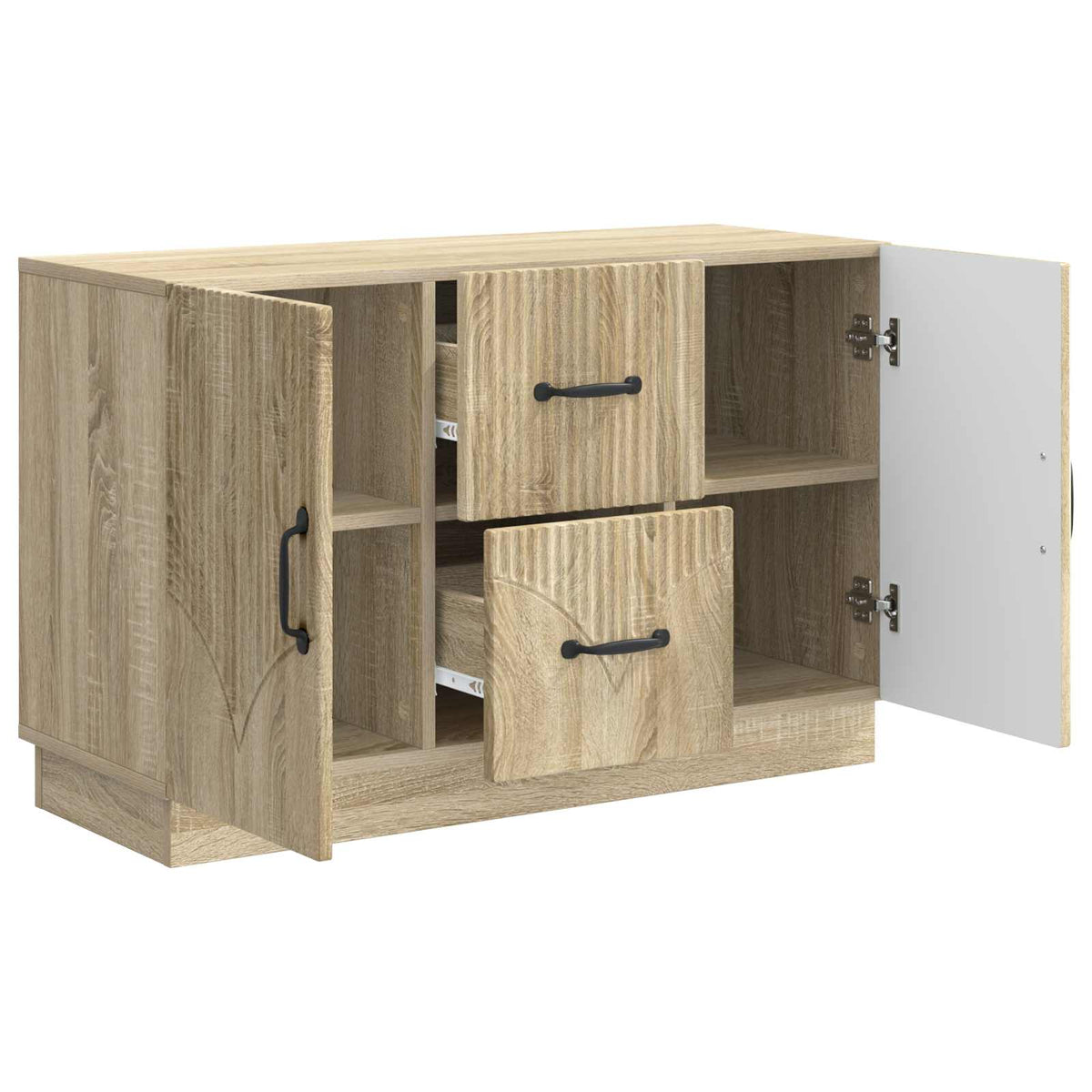 Servírovací Skříň Dub Sonoma 89 X 34,5 X 57 Cm Kompozitní Dřevo