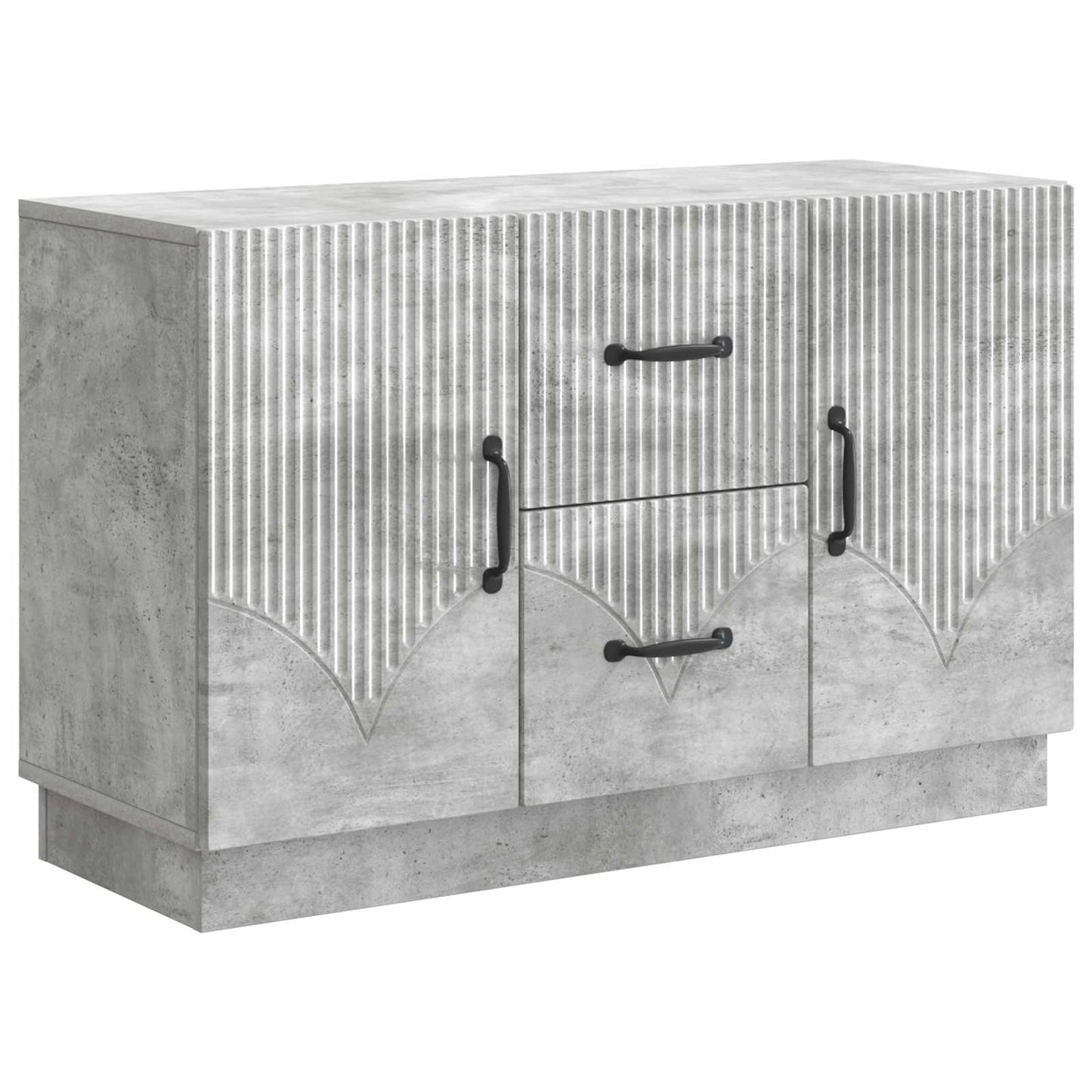 Servírovací Skříň Se Zásuvkou Betonově Šedá 89 X 34,5 X 57 Cm
