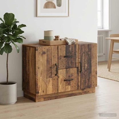 Servírovací Skříň Se Zásuvkou Staré Dřevo 89 X 34,5 X 57 Cm