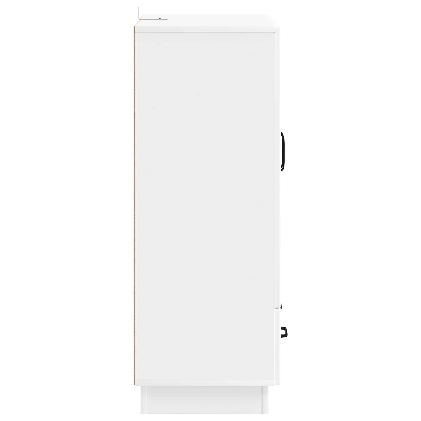 Servírovací Skříň Bílá 66 X 34,5 X 92 Cm Kompozitní Dřevo