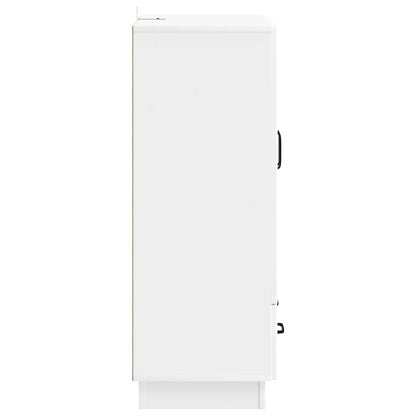 Servírovací Skříň Bílá 66 X 34,5 X 92 Cm Kompozitní Dřevo