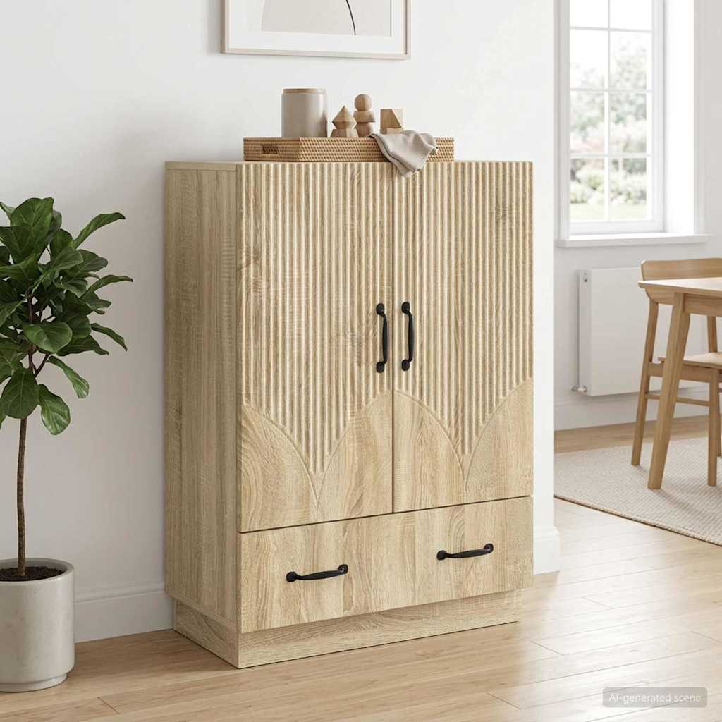 Servírovací Skříň Dub Sonoma 66 X 34,5 X 92 Cm Kompozitní Dřevo