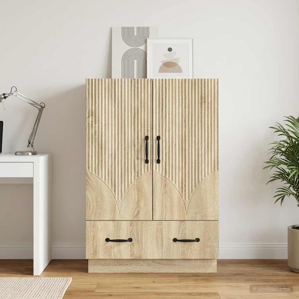 Servírovací Skříň Dub Sonoma 66 X 34,5 X 92 Cm Kompozitní Dřevo
