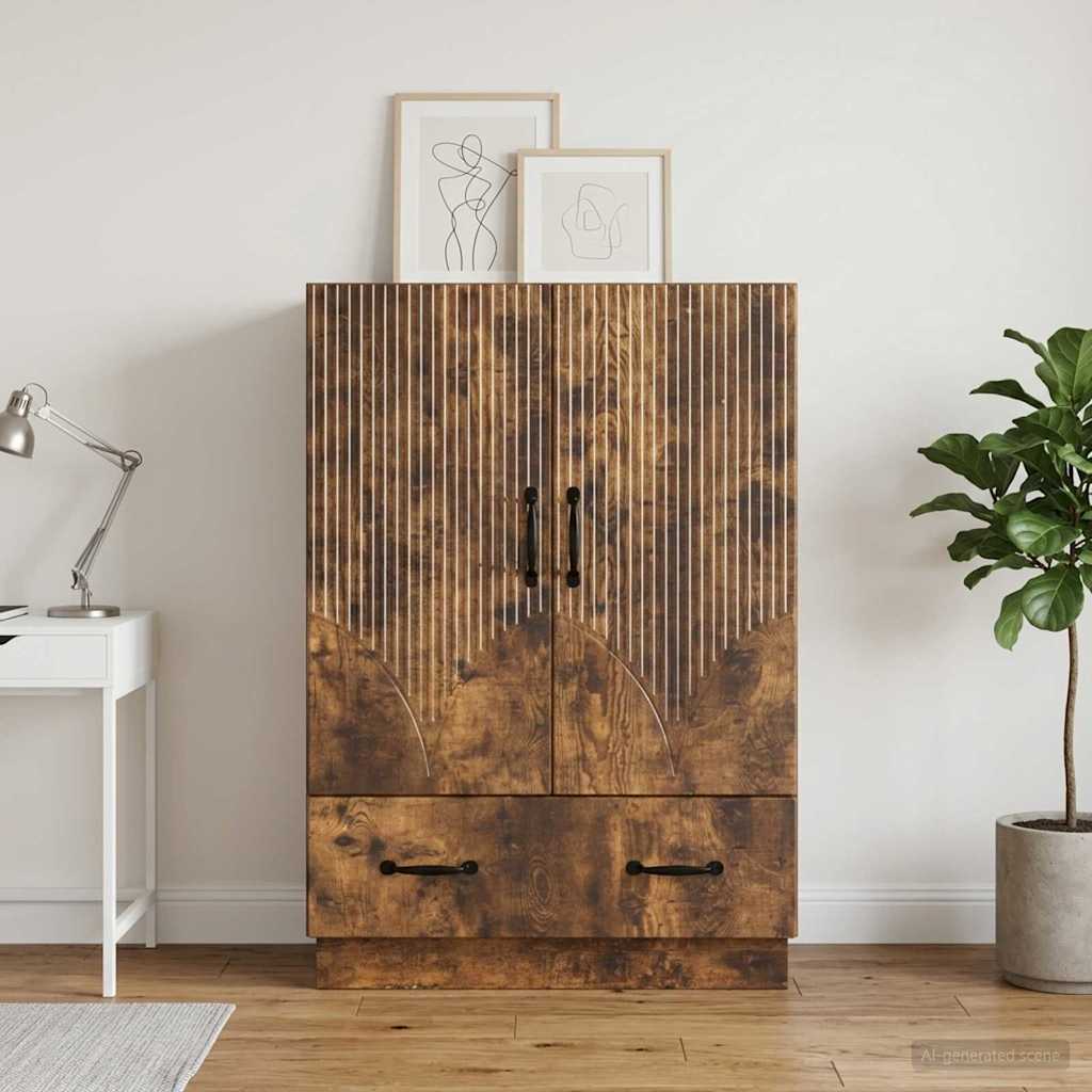Servírovací Skříň Se Zásuvkou Kouřový Dub 66 X 34,5 X 92 Cm