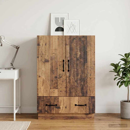 Servírovací Skříň Se Zásuvkou Staré Dřevo 66 X 34,5 X 92 Cm