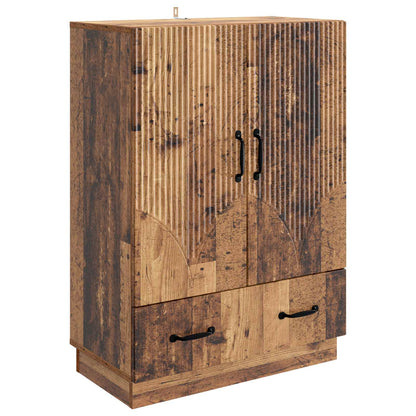 Servírovací Skříň Se Zásuvkou Staré Dřevo 66 X 34,5 X 92 Cm