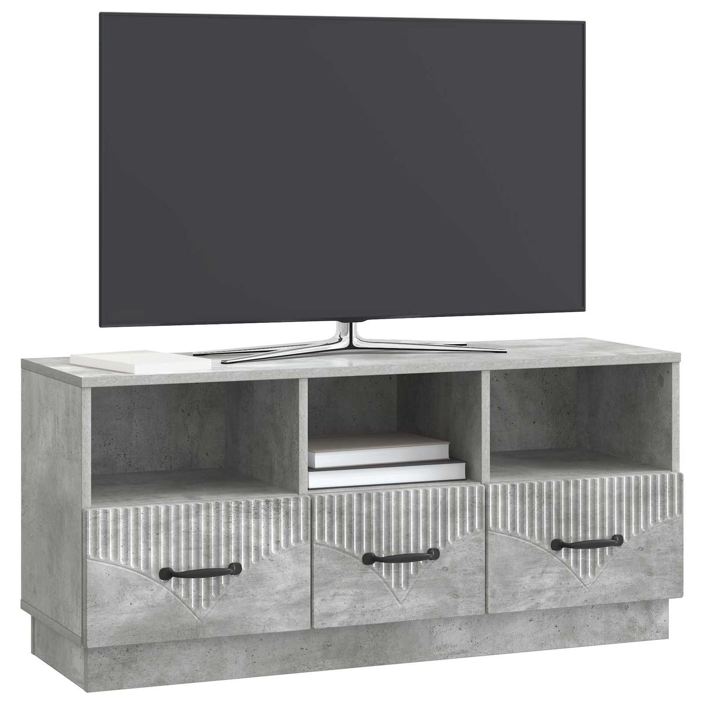 Televizní Skříň Se Zásuvkou Betonově Šedá 102 X 34,5 X 47 Cm