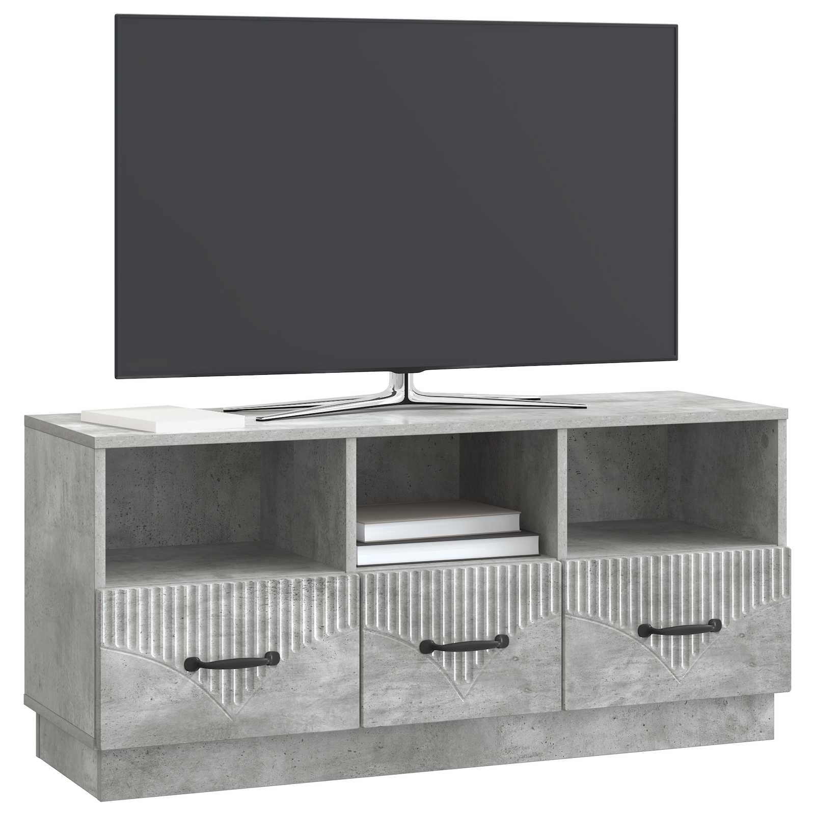Televizní Skříň Se Zásuvkou Betonově Šedá 102 X 34,5 X 47 Cm