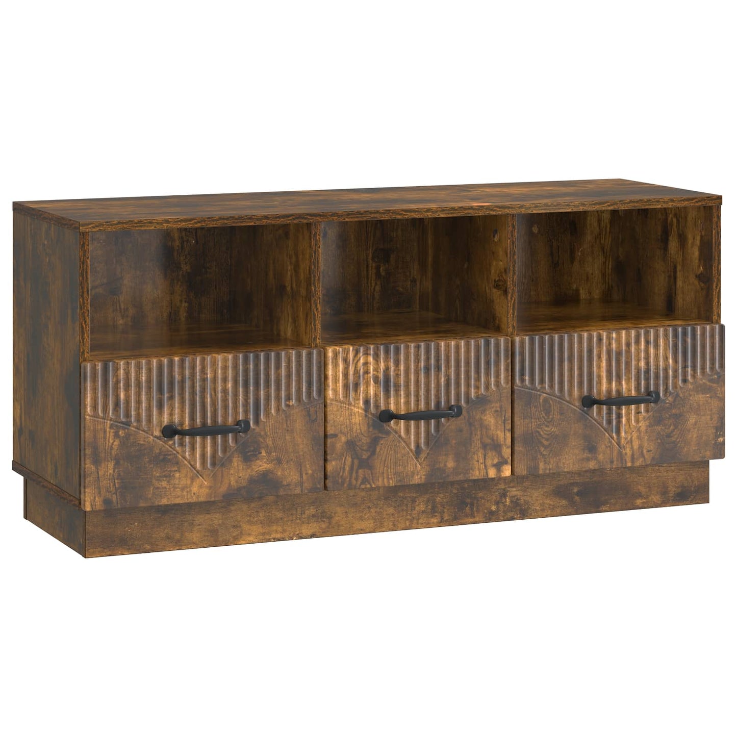 Televizní Skříň Kouřový Dub 102 X 34,5 X 47 Cm Kompozitní Dřevo