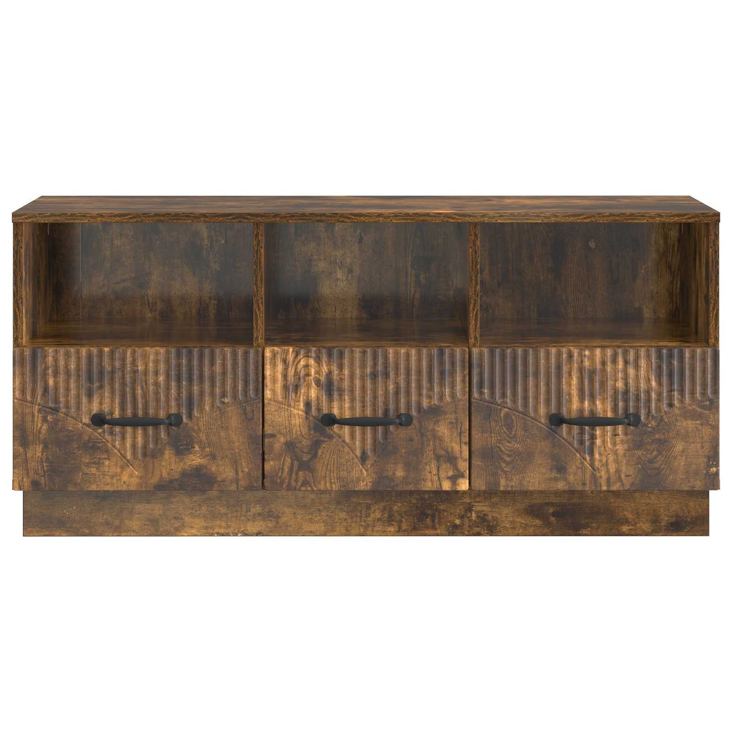 Televizní Skříň Kouřový Dub 102 X 34,5 X 47 Cm Kompozitní Dřevo