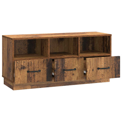Televizní Skříň Staré Dřevo 102 X 34,5 X 47 Cm Kompozitní Dřevo