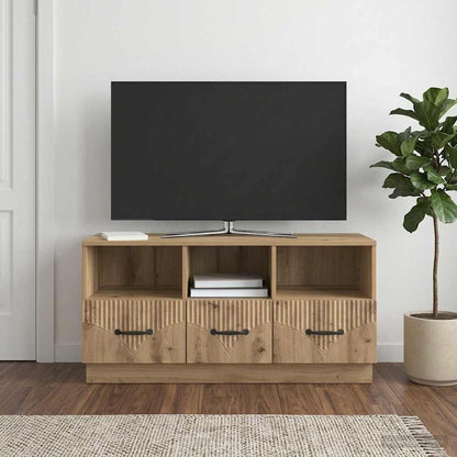Televizní Skříň 102 X 34,5 X 47 Cm Dub Artisan Kompozitní Dřevo