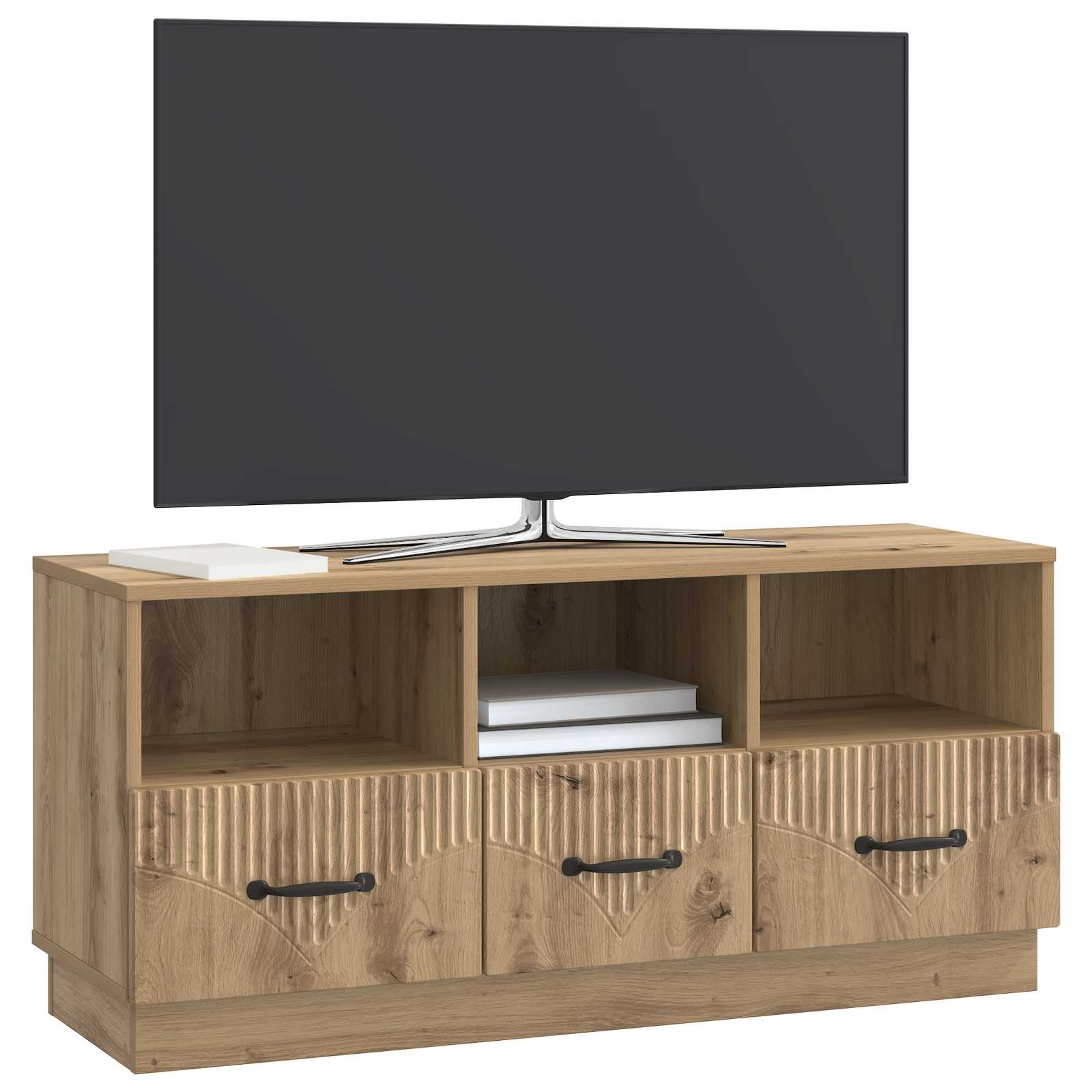 Televizní Skříň 102 X 34,5 X 47 Cm Dub Artisan Kompozitní Dřevo