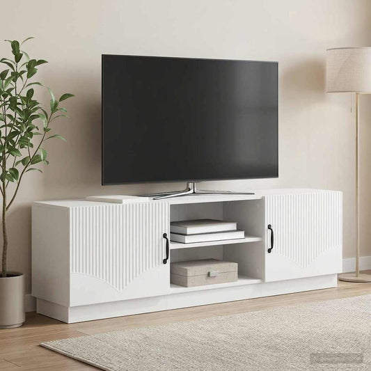 Televizní Skříň Bílá 150 X 31 X 47 Cm Kompozitní Dřevo