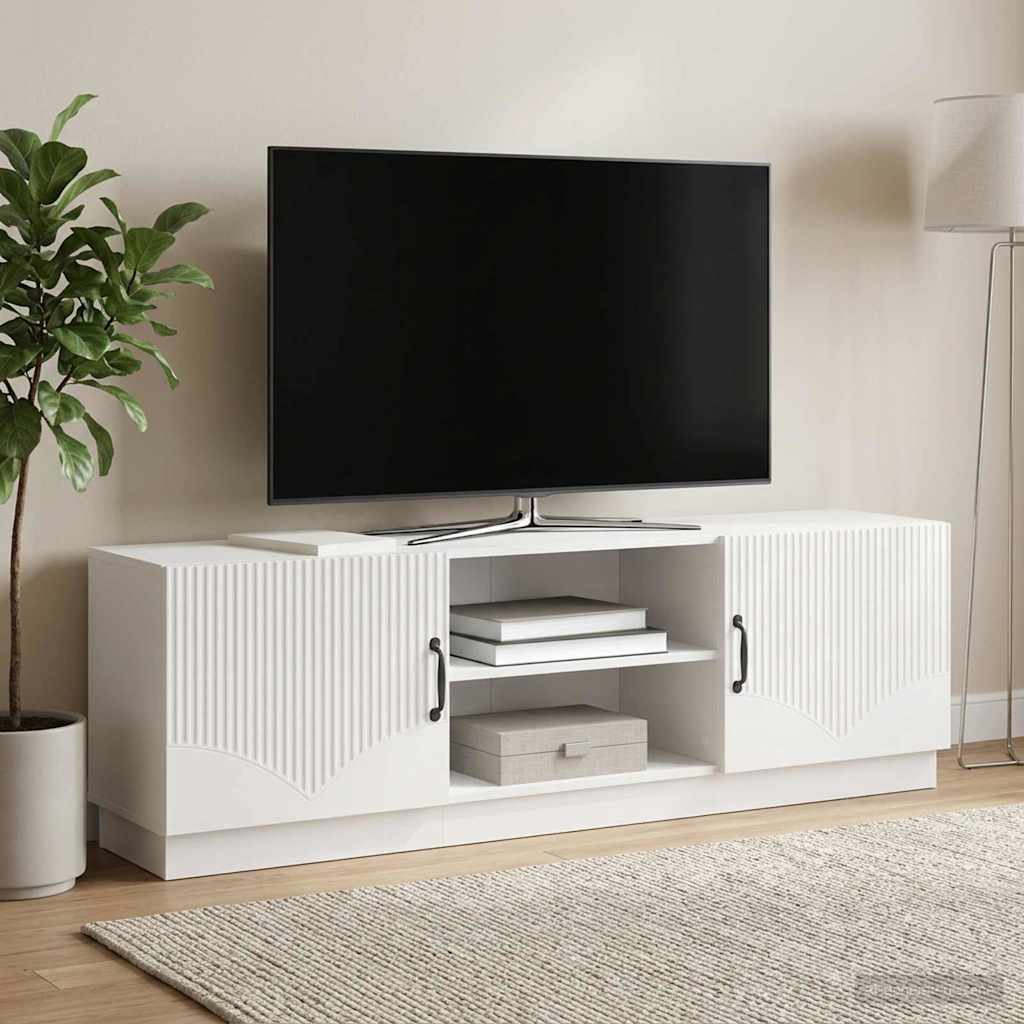 Televizní Skříň Bílá S Vysokým Leskem 150 X 31 X 47 Cm