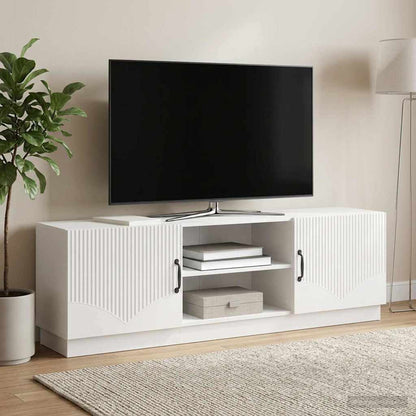 Televizní Skříň Bílá S Vysokým Leskem 150 X 31 X 47 Cm
