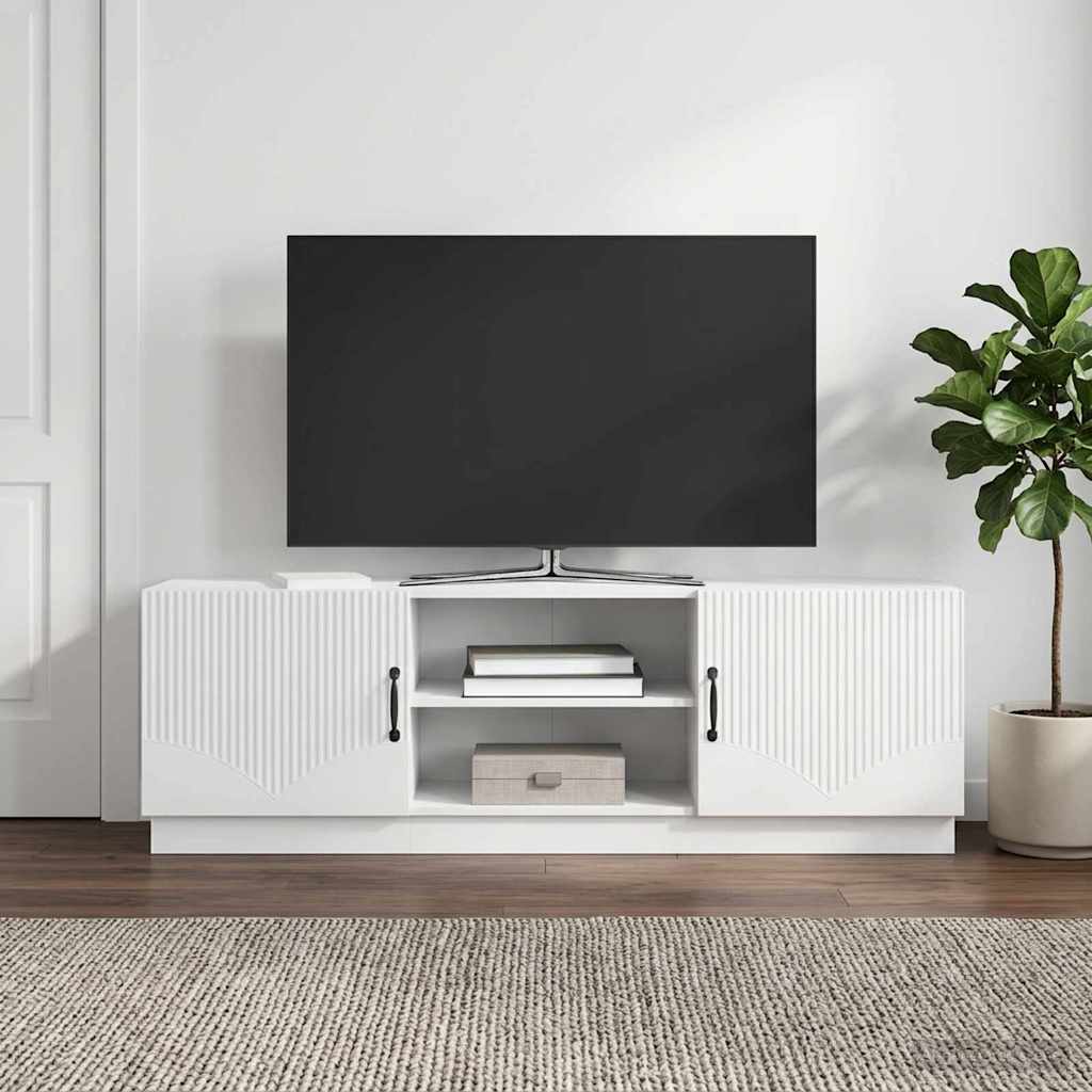Televizní Skříň Bílá S Vysokým Leskem 150 X 31 X 47 Cm