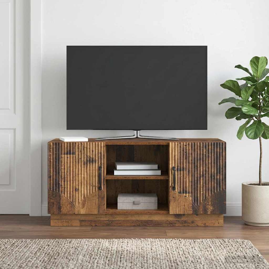 Televizní Skříň Staré Dřevo 102 X 34,5 X 47 Cm Kompozitní Dřevo
