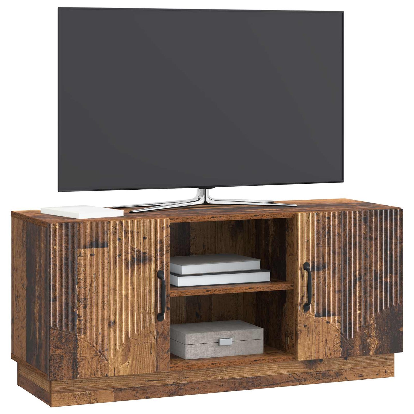 Televizní Skříň Staré Dřevo 102 X 34,5 X 47 Cm Kompozitní Dřevo