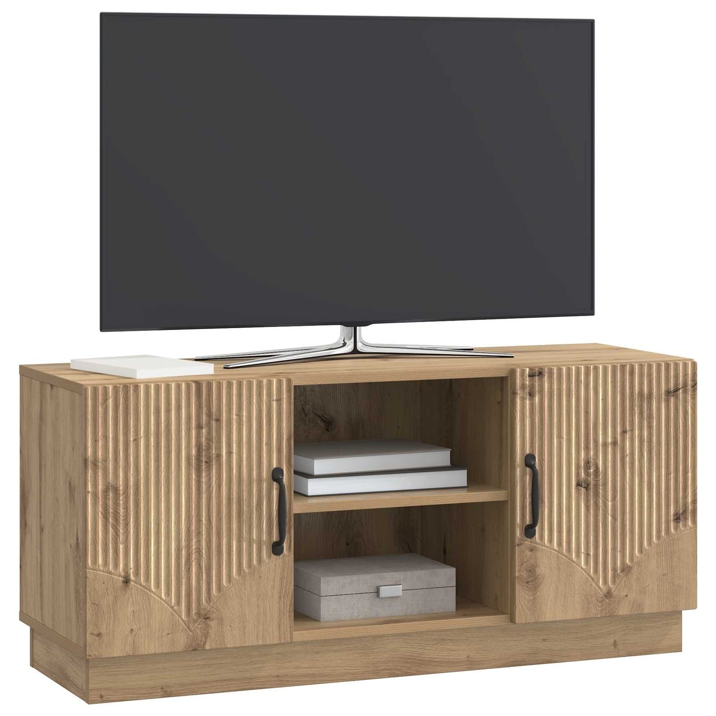 Televizní Skříň 102 X 34,5 X 47 Cm Dub Artisan Kompozitní Dřevo