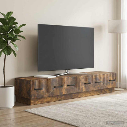 Televizní Skříň Kouřový Dub 147 X 34,5 X 27 Cm Kompozitní Dřevo