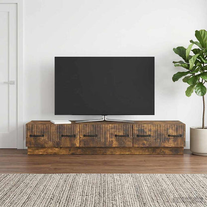 Televizní Skříň Kouřový Dub 147 X 34,5 X 27 Cm Kompozitní Dřevo