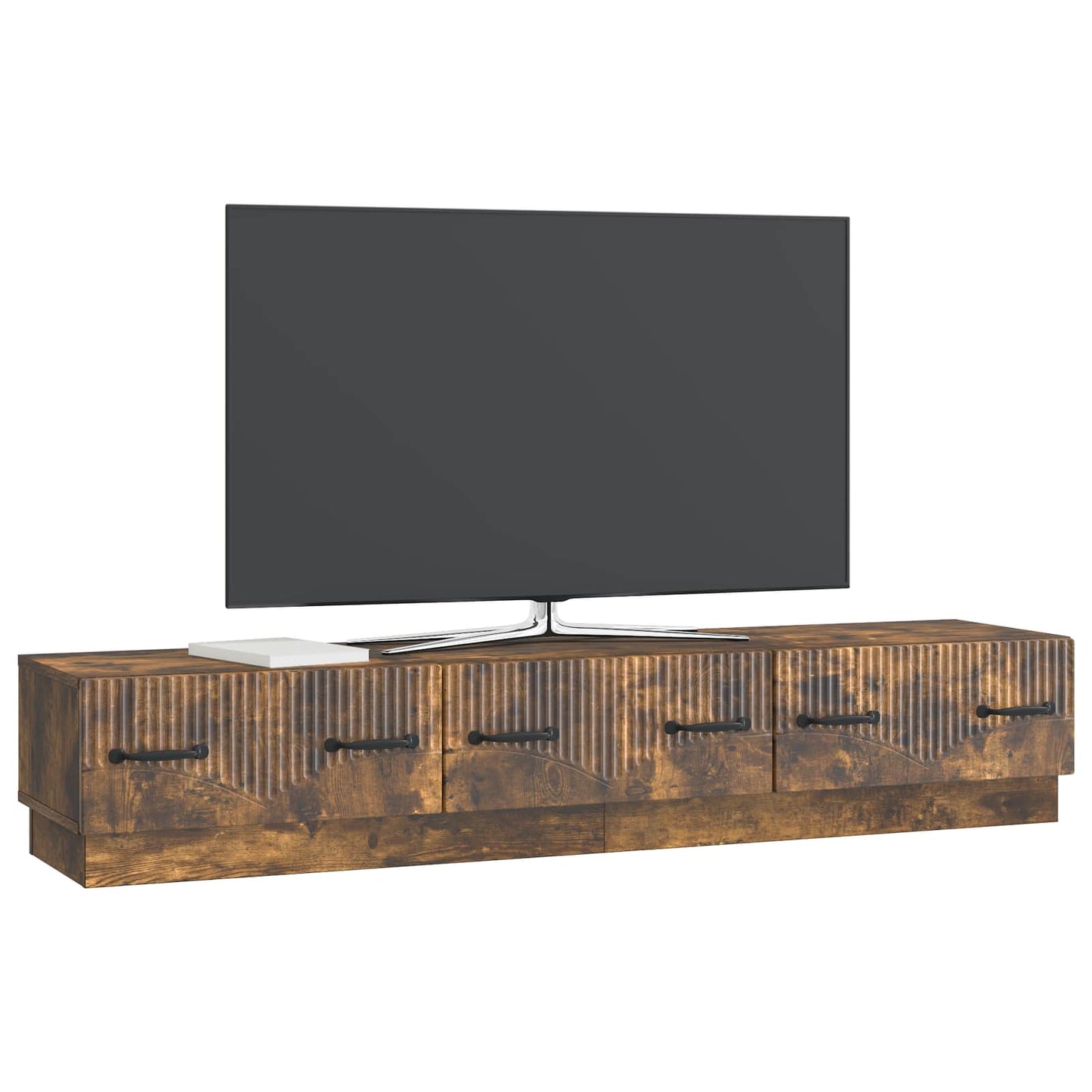 Televizní Skříň Kouřový Dub 147 X 34,5 X 27 Cm Kompozitní Dřevo