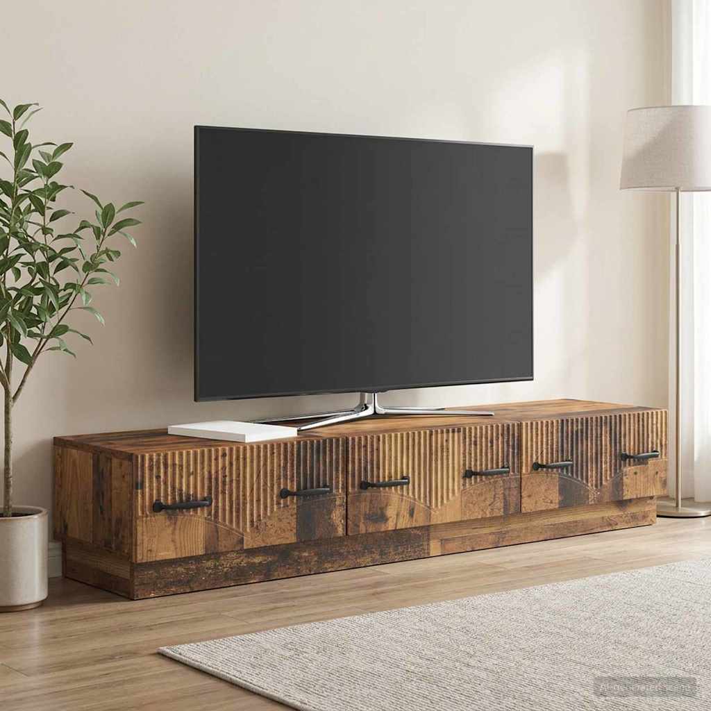 Televizní Skříň Staré Dřevo 147 X 34,5 X 27 Cm Kompozitní Dřevo