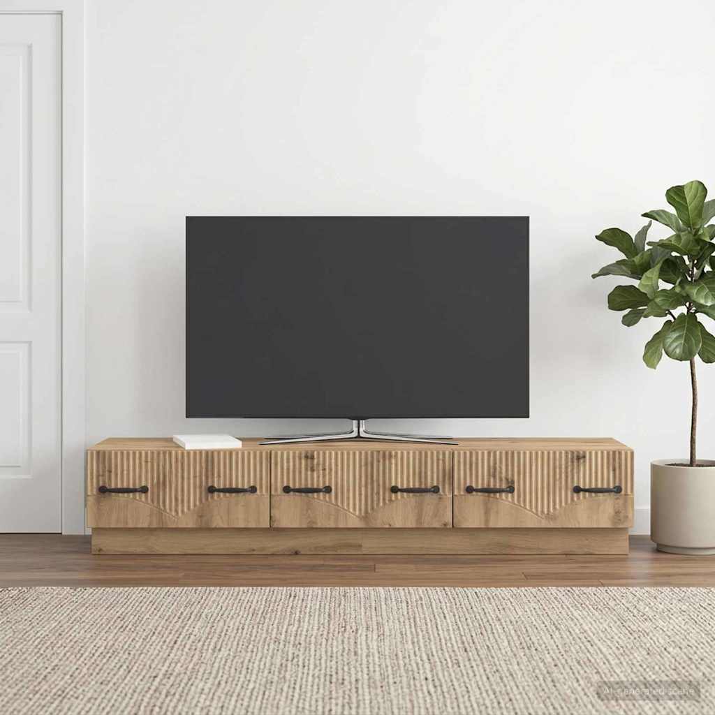 Televizní Skříň 147 X 34,5 X 27 Cm Dub Artisan Kompozitní Dřevo