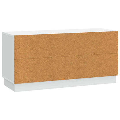 Televizní Skříň Bílá 99 X 34,5 X 47 Cm Kompozitní Dřevo
