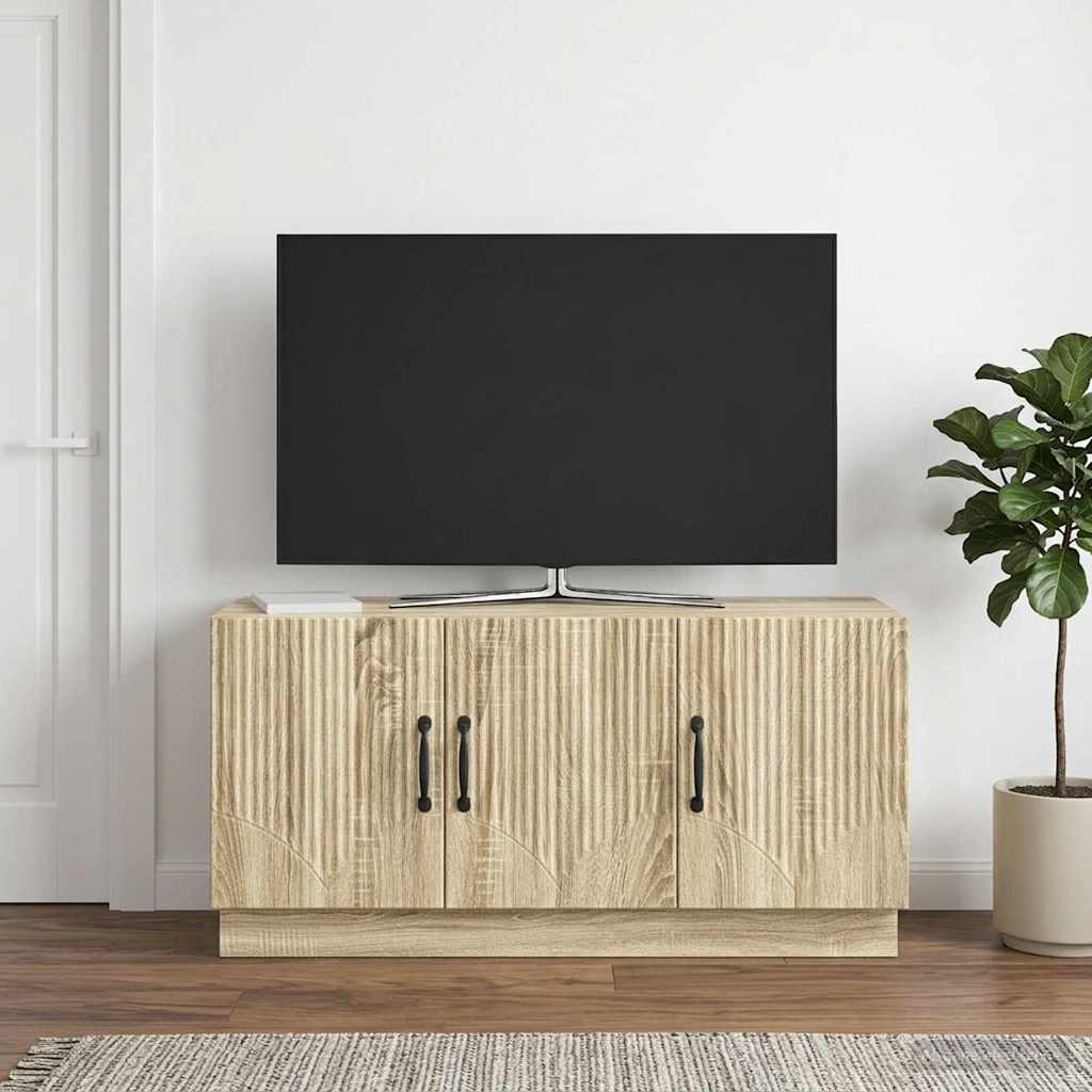 Televizní Skříň Dub Sonoma 99 X 34,5 X 47 Cm Kompozitní Dřevo