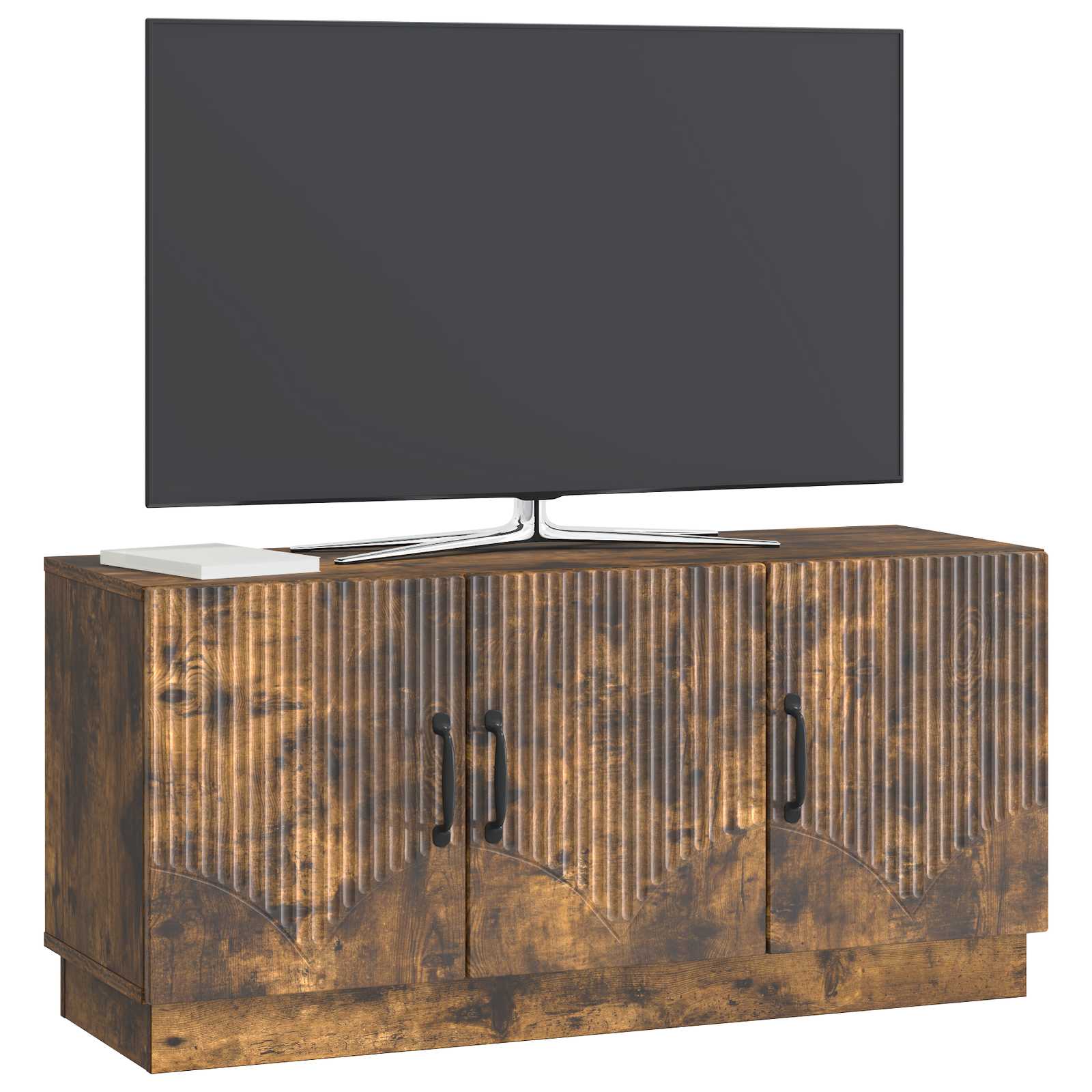 Televizní Skříň Kouřový Dub 99 X 34,5 X 47 Cm Kompozitní Dřevo
