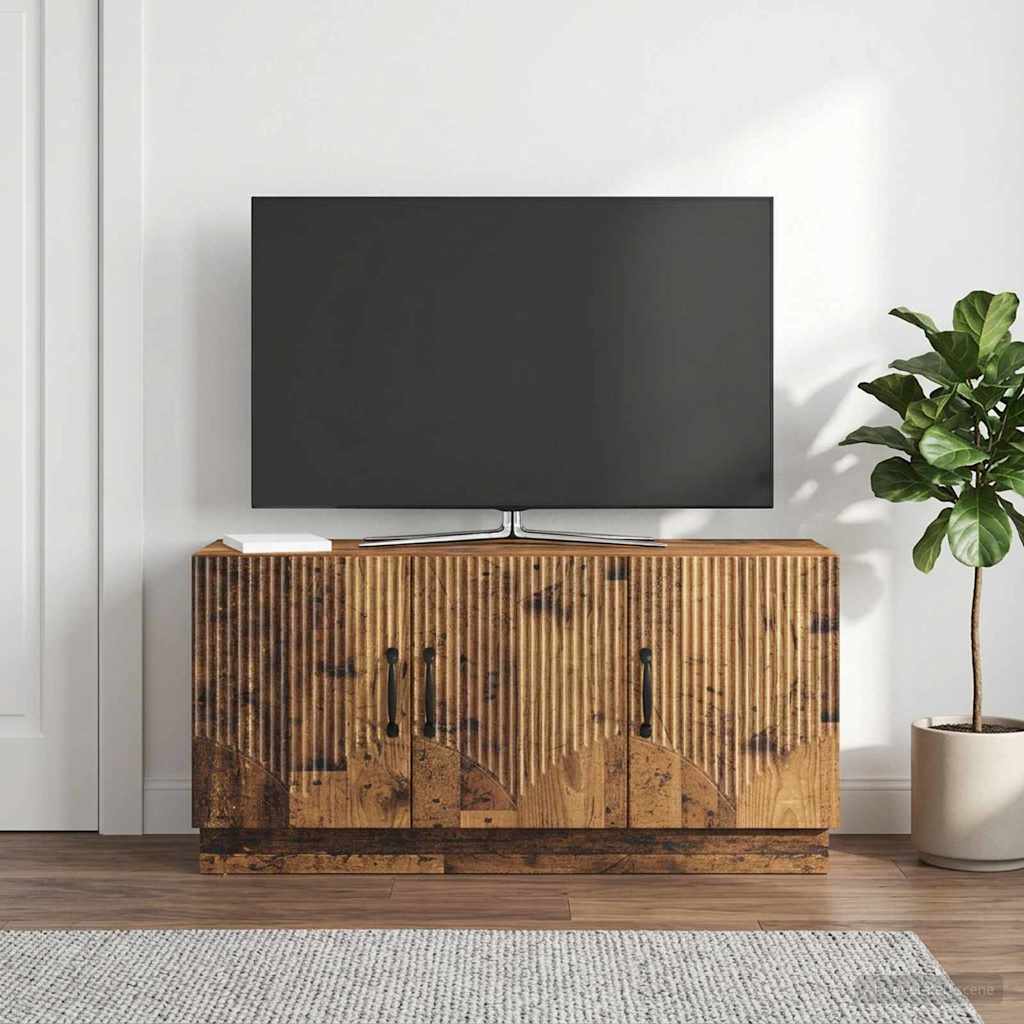 Televizní Skříň Staré Dřevo 99 X 34,5 X 47 Cm Kompozitní Dřevo