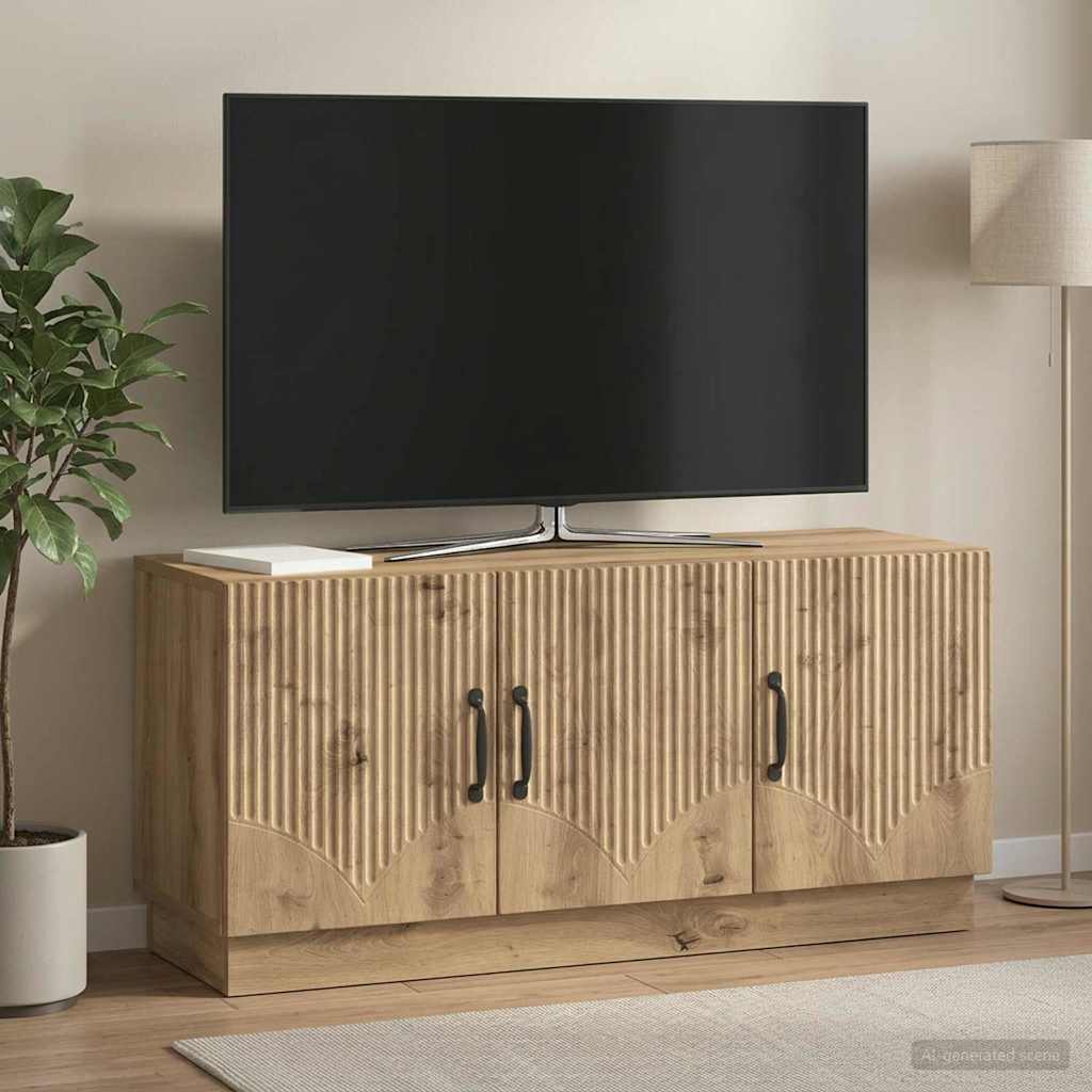 Televizní Skříň 99 X 34,5 X 47 Cm Dub Artisan Kompozitní Dřevo