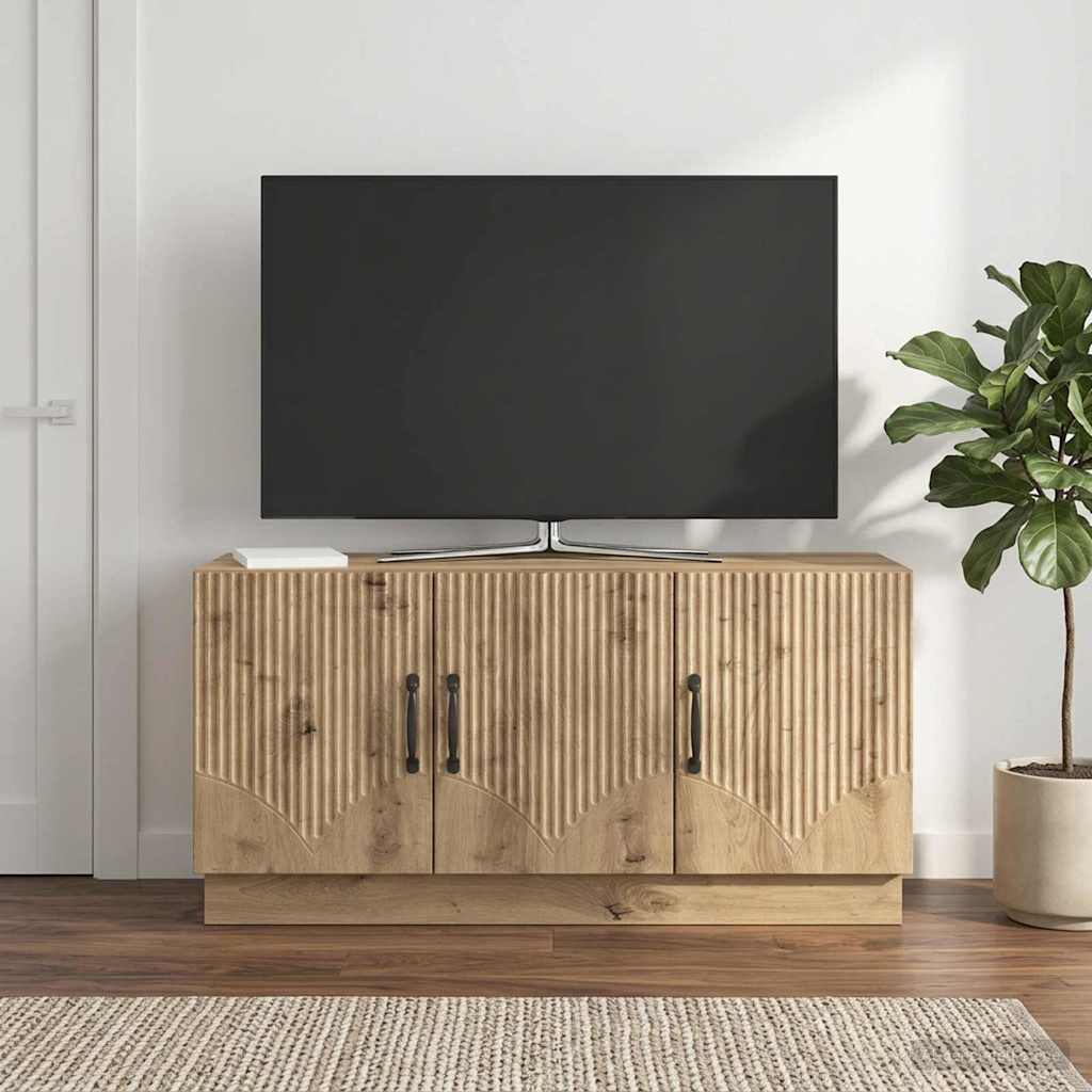 Televizní Skříň 99 X 34,5 X 47 Cm Dub Artisan Kompozitní Dřevo