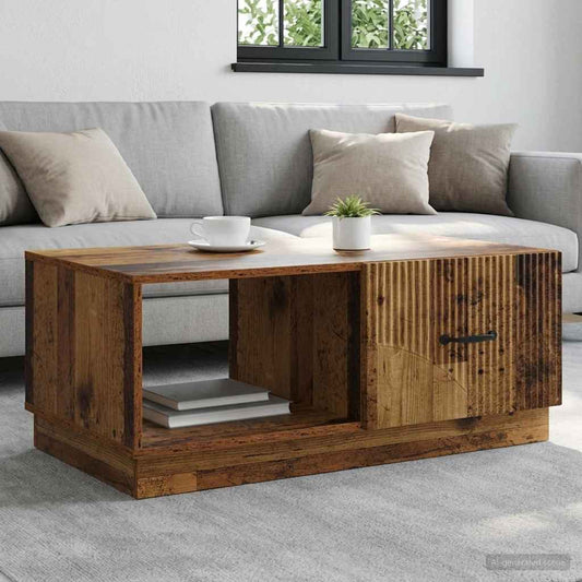 Konferenční Stolek Staré Dřevo 90 X 50 X 37 Cm Kompozitní Dřevo