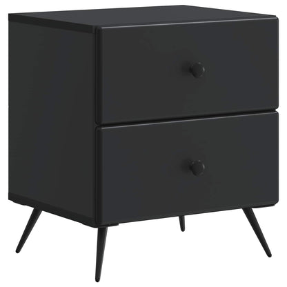 Noční Skříňka 2 Pcs Černá 43 X 34,5 X 47,5 Cm Kompozitní Dřevo