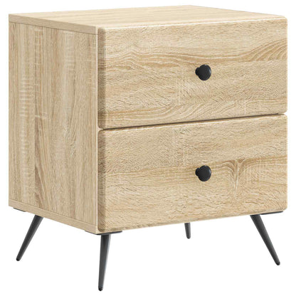Noční Skříňka Se Zásuvkou 2 Pcs Dub Sonoma 43 X 34,5 X 47,5 Cm