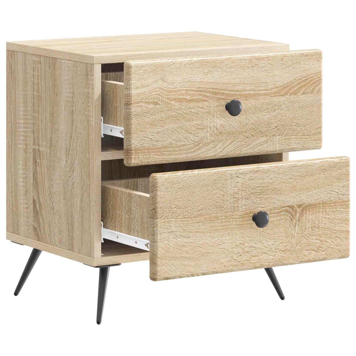 Noční Skříňka Se Zásuvkou 2 Pcs Dub Sonoma 43 X 34,5 X 47,5 Cm