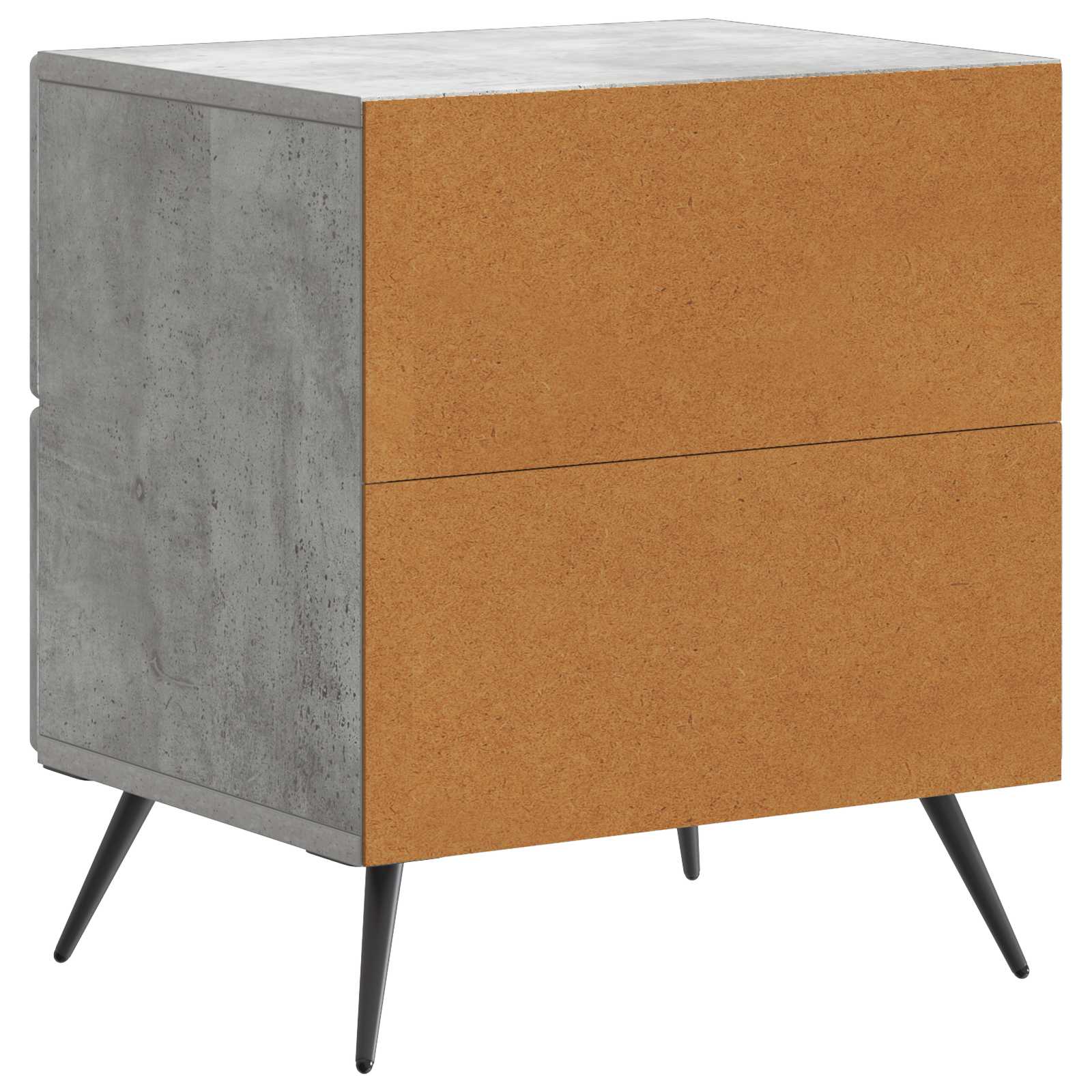 Noční Skříňka 2 Pcs Betonově Šedá 43 X 34,5 X 47,5 Cm