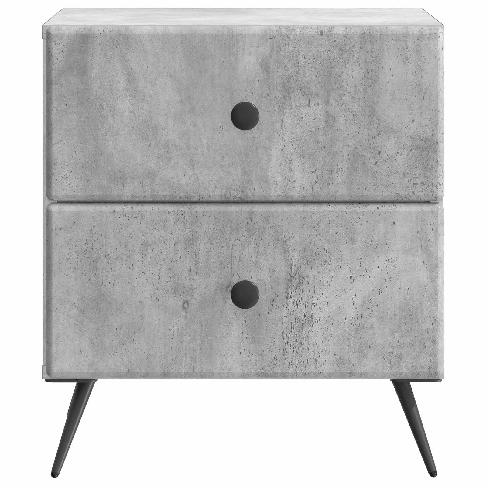 Noční Skříňka 2 Pcs Betonově Šedá 43 X 34,5 X 47,5 Cm