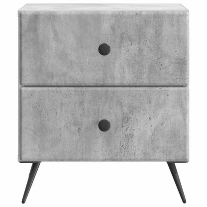Noční Skříňka 2 Pcs Betonově Šedá 43 X 34,5 X 47,5 Cm