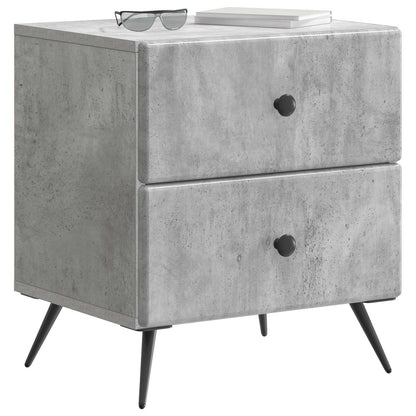 Noční Skříňka 2 Pcs Betonově Šedá 43 X 34,5 X 47,5 Cm