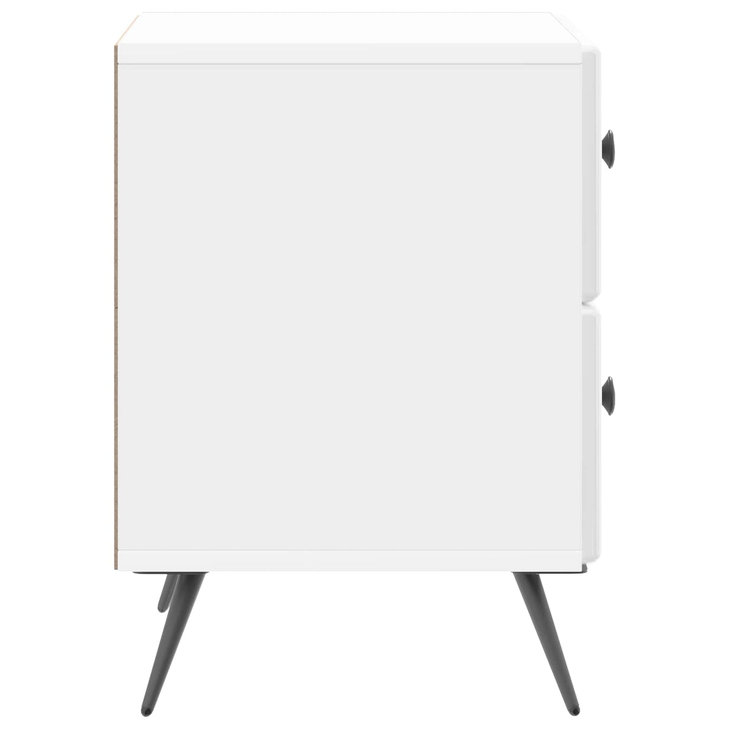 Noční Skříňka 2 Pcs Bílá S Vysokým Leskem 43 X 34,5 X 47,5 Cm