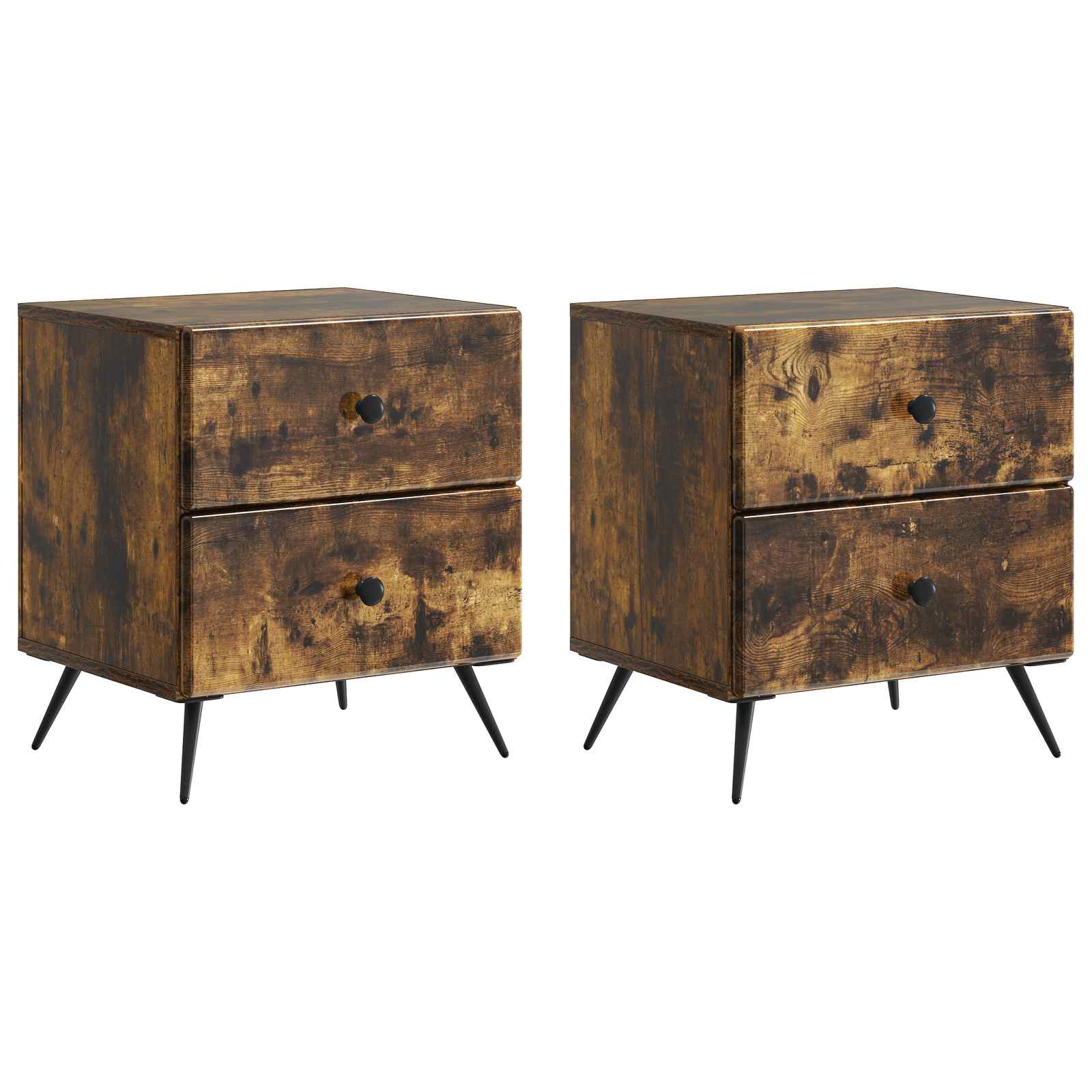 Noční Skříňka Se Zásuvkou 2 Pcs Kouřový Dub 43 X 34,5 X 47,5 Cm