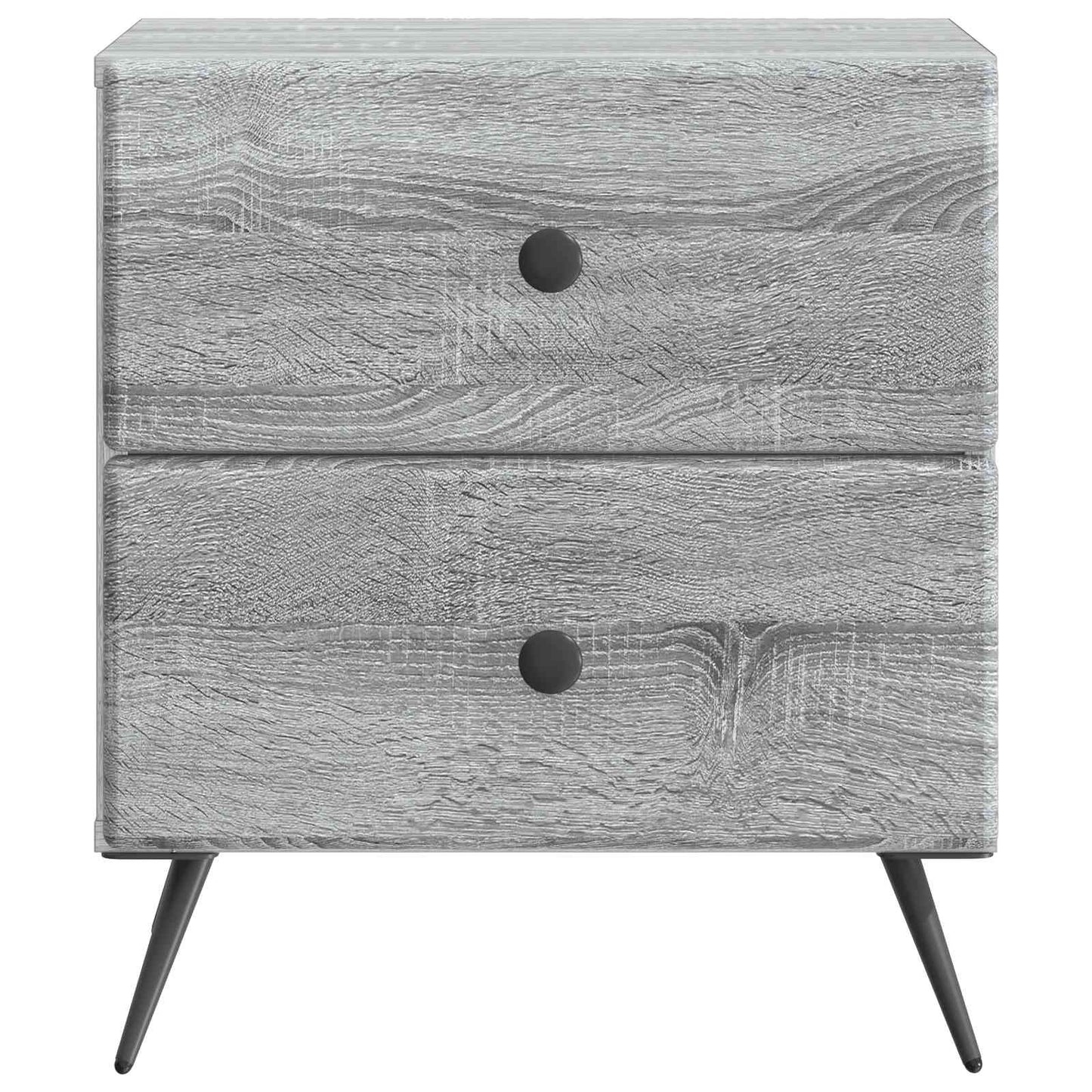 Noční Skříňka Se Zásuvkou 2 Pcs Šedá Sonoma 43 X 34,5 X 47,5 Cm