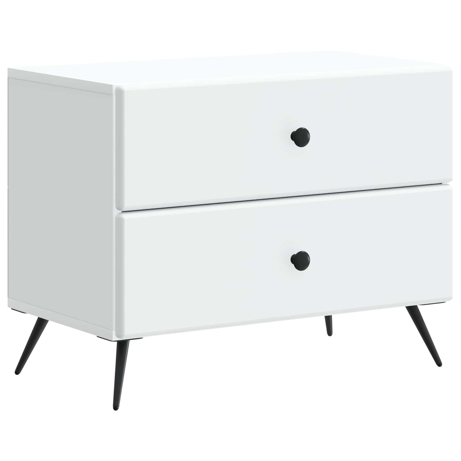 Noční Skříňka Bílá 62 X 34,5 X 47,5 Cm Kompozitní Dřevo